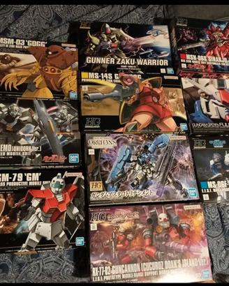 gunpla kit nuovi hg e RG 