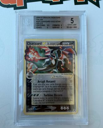 BGS 5 Charizard Gold Star  Ex Dragon Frontiers ITA