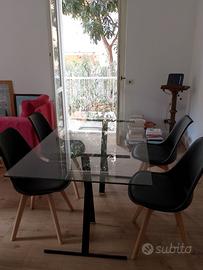 tavolo pranzo piano in vetro