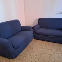 Coppia di divani 2 posti in tessuto