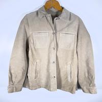 Giacca camicia Vera pelle uomo tg42 beige