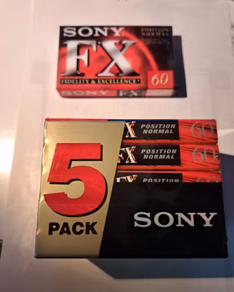 15 MUSICASSETTE VERGINI IMBALLATE SONY E TDK