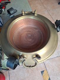 braciere vintage  con supporto 