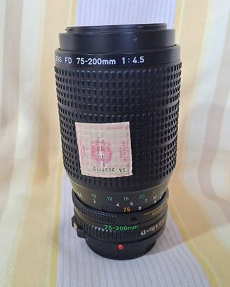 Obiettivo Canon zoom lens FD 75-200mm