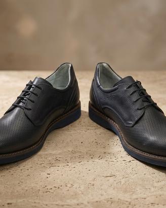 Scarpe Derby Traforate Blu – Taglia 43