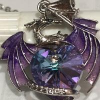 Catenina con ciondolo, pietra di amatista  10 kc