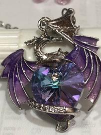 Catenina con ciondolo, pietra di amatista  10 kc