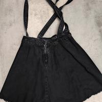 Gonna di jeans con bretelle Taglia S