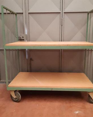 Carrello con 4 ruote girevoli 2 piani