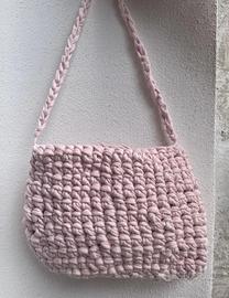 Borsa uncinetto rosa
