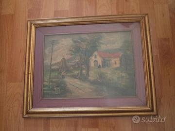 QUADRO DIPINTO PAESAGGIO PITTORE ANTONIO GIORDANO