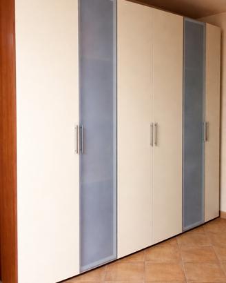 Armadio 6 Ante -Legno massiccio - con cassettiera