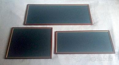 Cornici di legno con vetri e passepartout, 3 pezzi