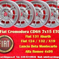 4 cerchi Fiat Lancia Cromodora CD68 7x15 ET0 124 A