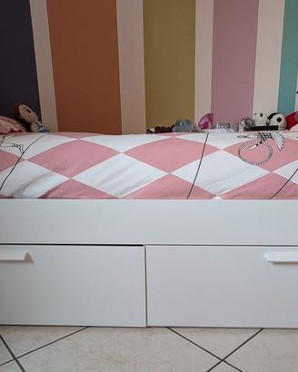 Letto singolo IKEA BRIMNES con cassetti