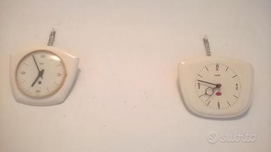 2 orologi vintage in ceramica, marca Baduf e Peter