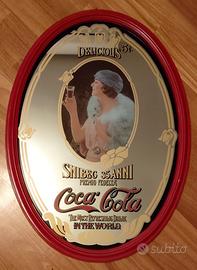 Specchio ovale vintage Coca Cola Delicius