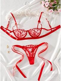 completo intimo donna ,rosso ,L,tg 42 44