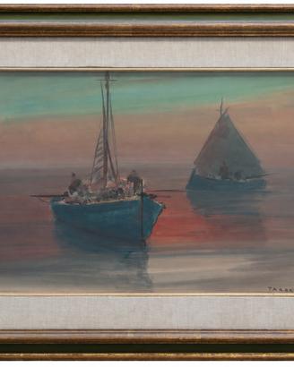Quadro Angelo Tardelli Marina Toscana Novecento