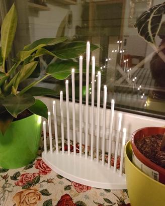 Natale   CANDELIERE BIANCO a led 