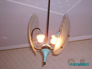 Lampadario e  applique luce anni 50