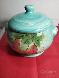 porta biscotti in ceramica di Sicilia vintage 