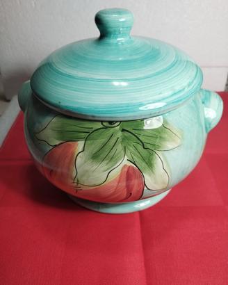 porta biscotti in ceramica di Sicilia vintage 