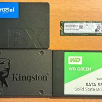 Set di 4 SSD - WD Crucial Kingston Samsung