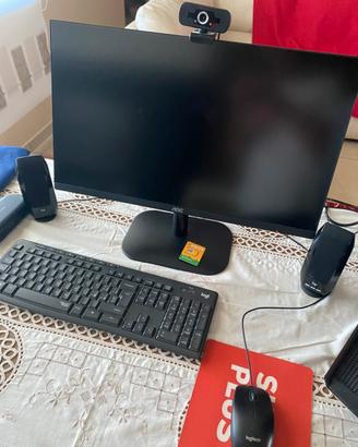 Postazione PC completa-AMD Ryzen 5/ monitor AOC