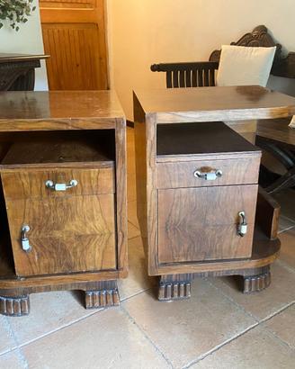 Coppia di comodini vintage,  Art Déco