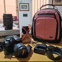 Kit completo fotocamera reflex Canon EOS 1100D con