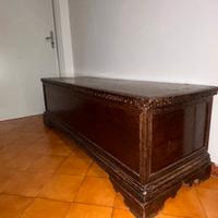 Antica Cassapanca in Legno Massicci
