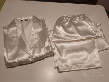 Pigiama seta 100% color ghiaccio