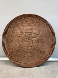 Piatto legno originale sardo