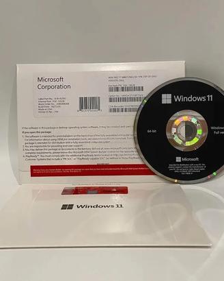LICENZA Windows 11 32/64 Bit DvD + sticker COA ITA