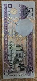 banconota 50 pesos Repubblica Dominicana 