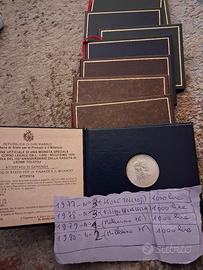 monete 500 lire e 1000 lire  argento  republica 