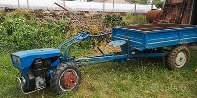 Motocoltivatore con carro trazionato + accessori