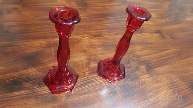 Portacandela vintage in vetro