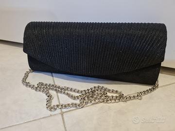 Pochette nera glitterata