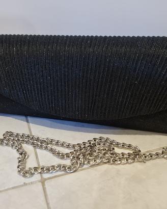 Pochette nera glitterata