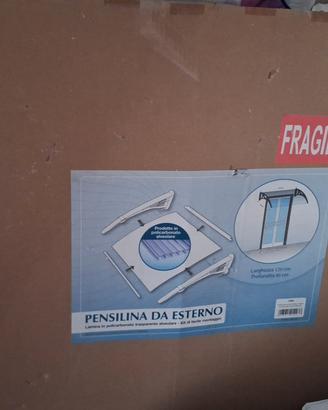 Pensilina da esterno in policarbonato alveolare