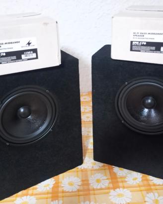 Woofer Monacor da 17 cm in cassa chiusa.