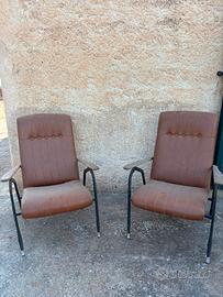 Poltrona vintage anni 90 vera pelle
