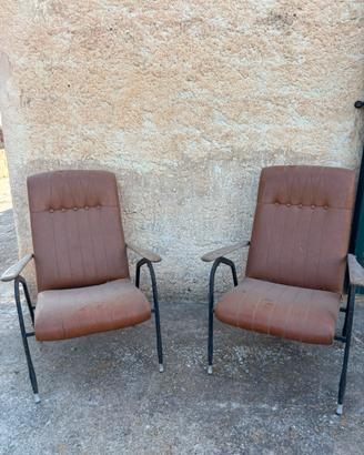 Poltrona vintage anni 90 vera pelle