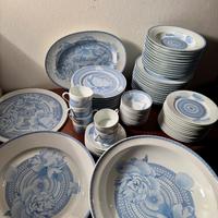 Servizio piatti HERMES Les Pivoines bleues