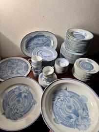 Servizio piatti HERMES Les Pivoines bleues