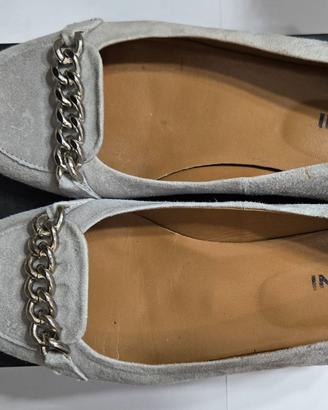 Scarpe ballerine Pollini nr.37 vera pelle suede gr