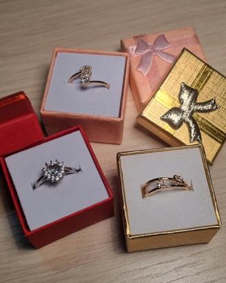 Anelli brillantinati iniziale lettera S 