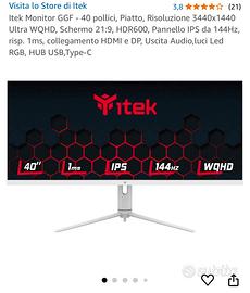 monitor itek 40 pollici